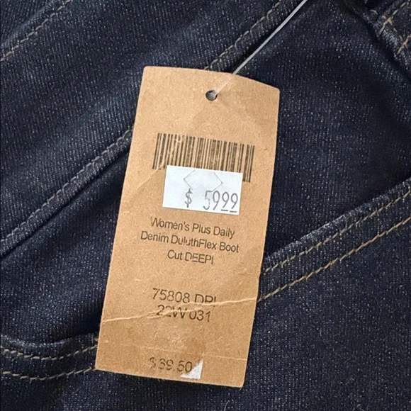 Duluth Trading Co Women's Midnight Straight Leg Jeans - Picture 3 of 5